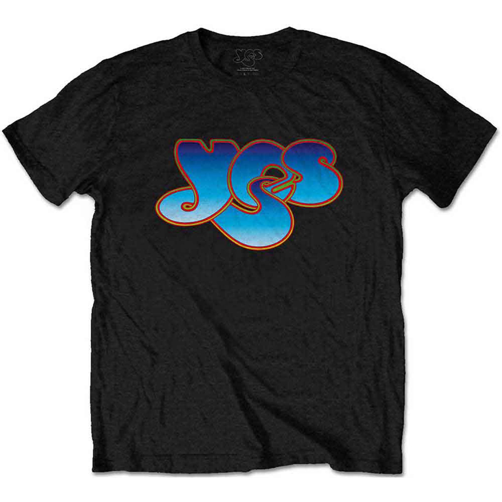 YES - CLASSIC BLUE LOGO - T-Shirt Black