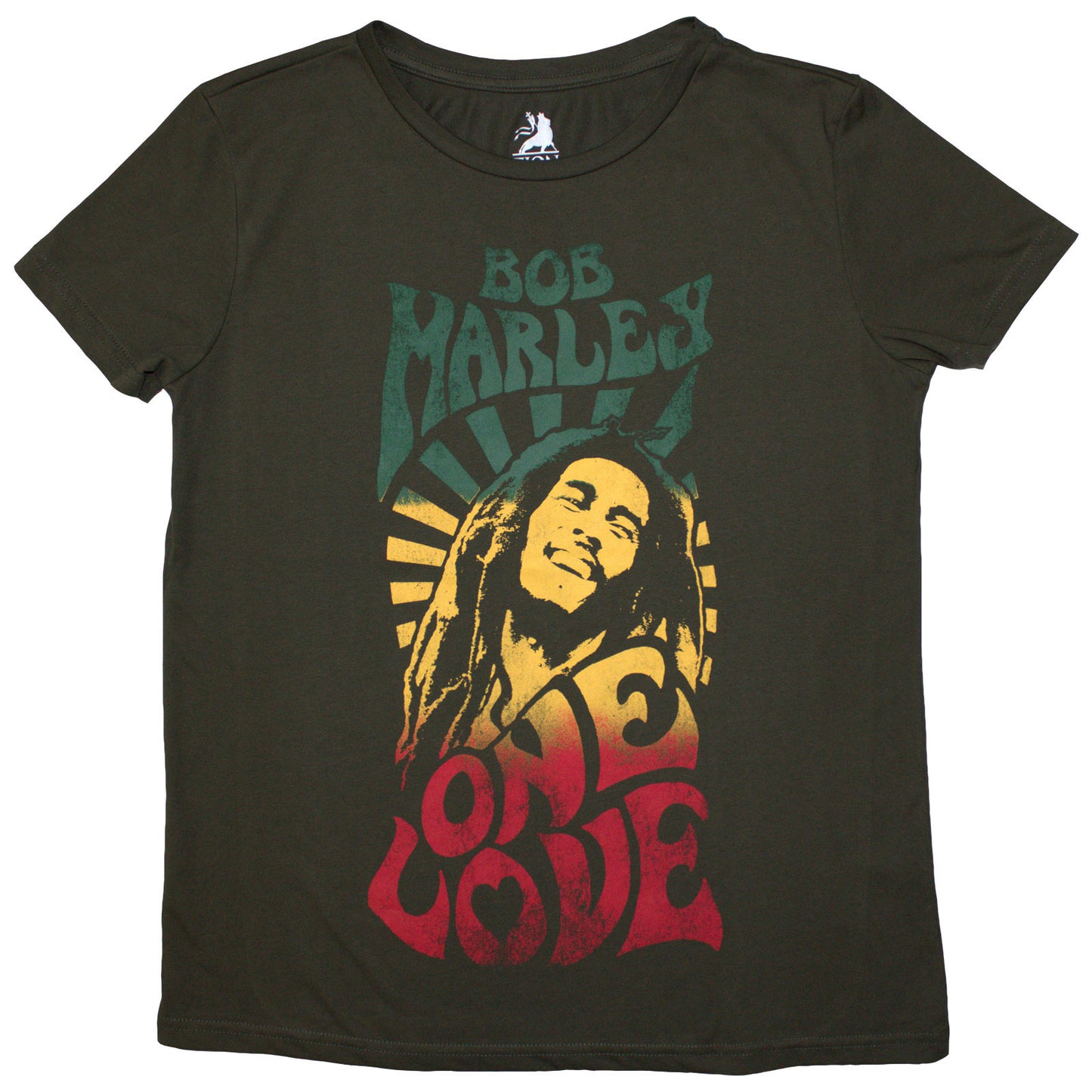 BOB MARLEY - ONE LOVE GRADIENT - Stone Wash T-Shirt Green