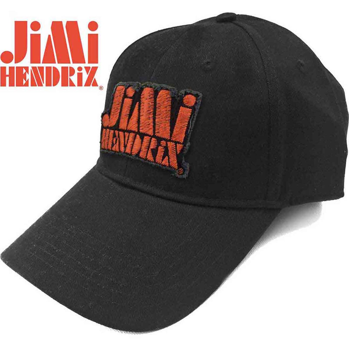 JIMI HENDRIX - ORANGE STENCIL LOGO - Baseball Cap Black