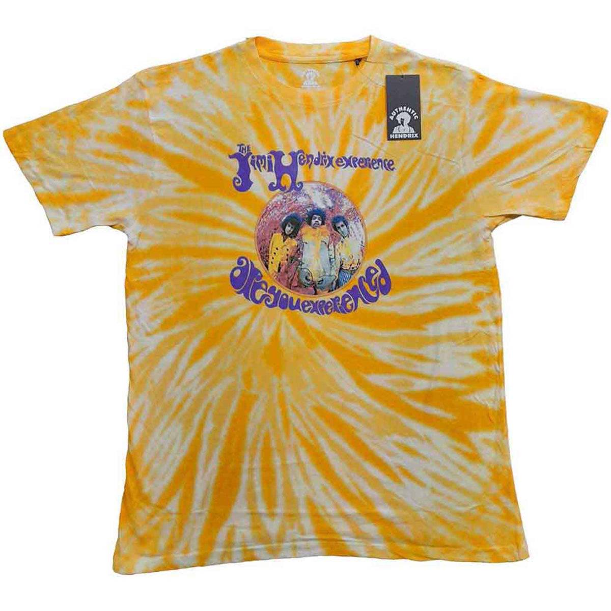 JIMI HENDRIX - ARE YOU EXPERIENCED - Camiseta Amarillo (Colección Wash)