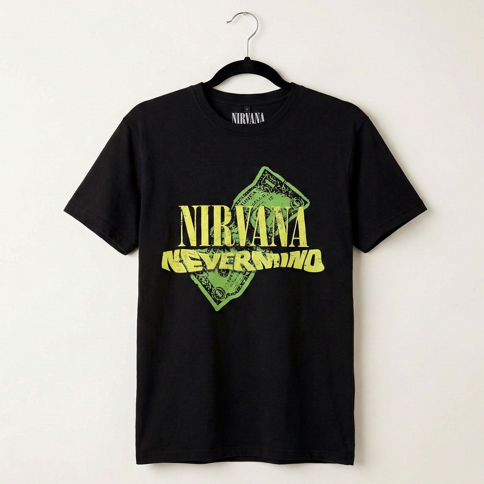 NIRVANA - NEVERMIND DOLLAR - Camiseta Carbono Negra