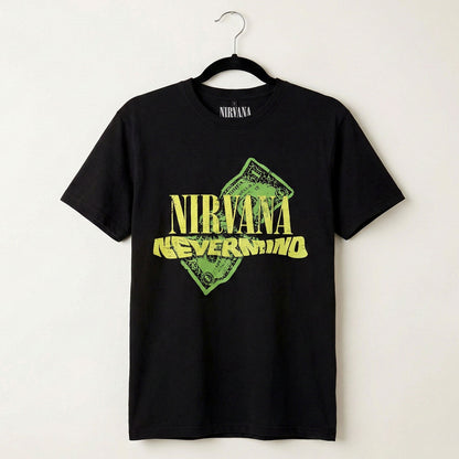 NIRVANA - NEVERMIND DOLLAR - Camiseta Carbono Negra