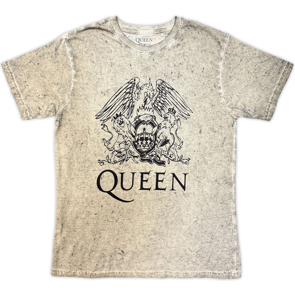 QUEEN - CREST - Camiseta Blanca (Colección Wash)