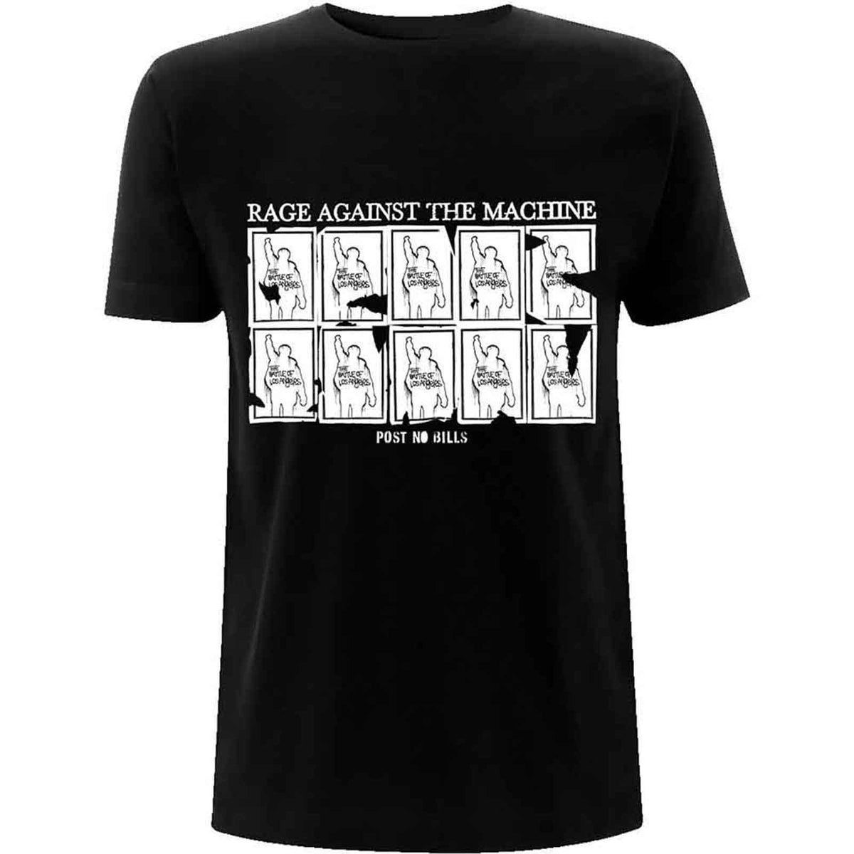 RAGE AGAINST THE MACHINE - POST NO BILLS - Camiseta Negra