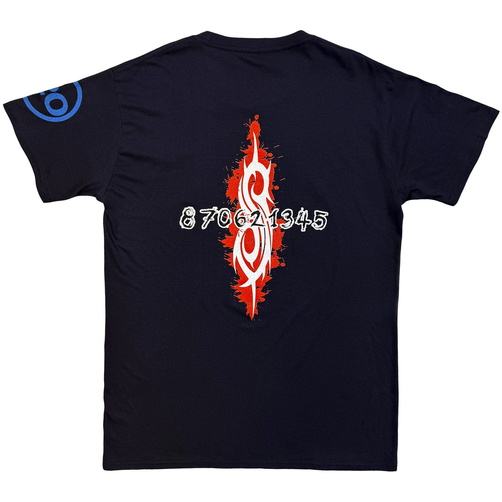 SLIPKNOT - 20º ANIVERSARIO - TRAJES DE SALTO ROJO - Camiseta Azul (Impresión posterior)
