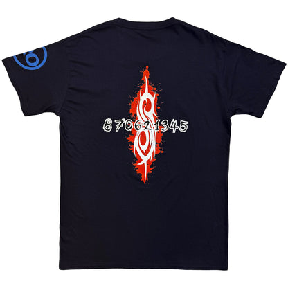 SLIPKNOT - 20º ANIVERSARIO - TRAJES DE SALTO ROJO - Camiseta Azul (Impresión posterior)