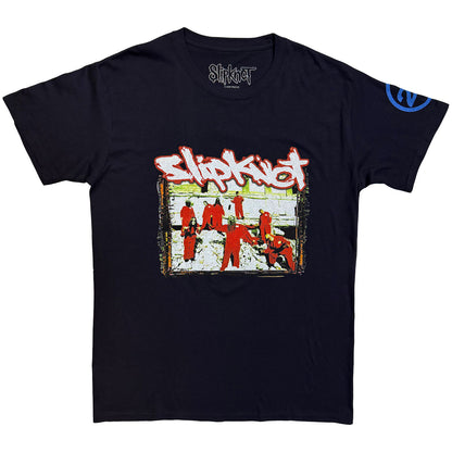 SLIPKNOT - 20º ANIVERSARIO - TRAJES DE SALTO ROJO - Camiseta Azul (Impresión posterior)