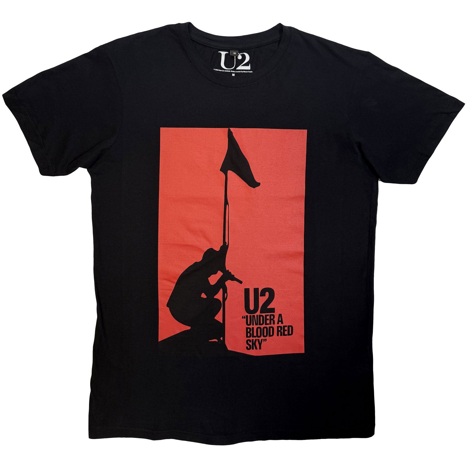 U2 - BLOOD RED SKY - Camiseta Carbono Negra