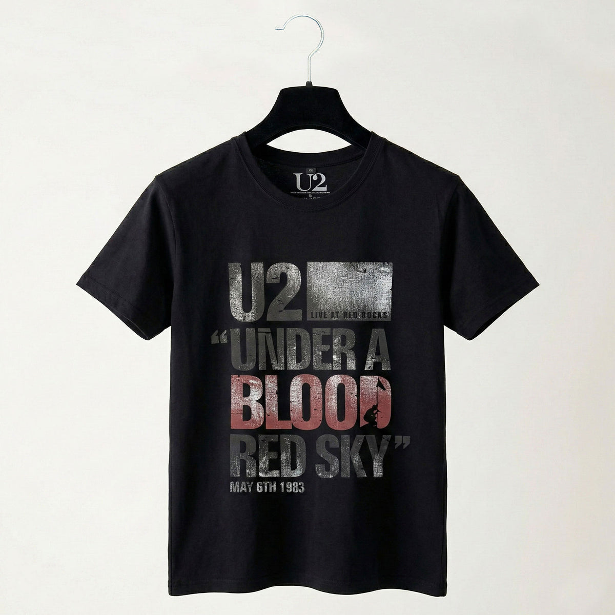 U2 - BLOOD RED SKY LIVE - Camiseta Carbono Negra