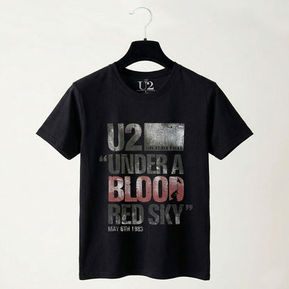 U2 - BLOOD RED SKY LIVE - Camiseta Carbono Negra