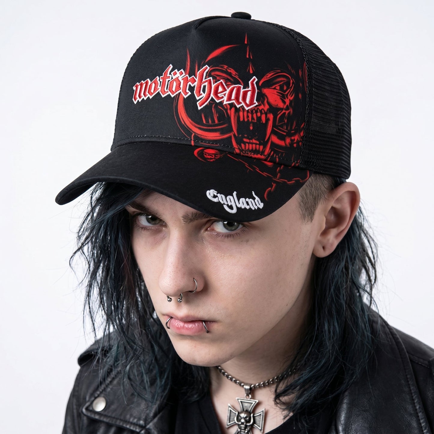 MOTORHEAD - ENGLAND RED WARPIG - Mesh Back Cap Black