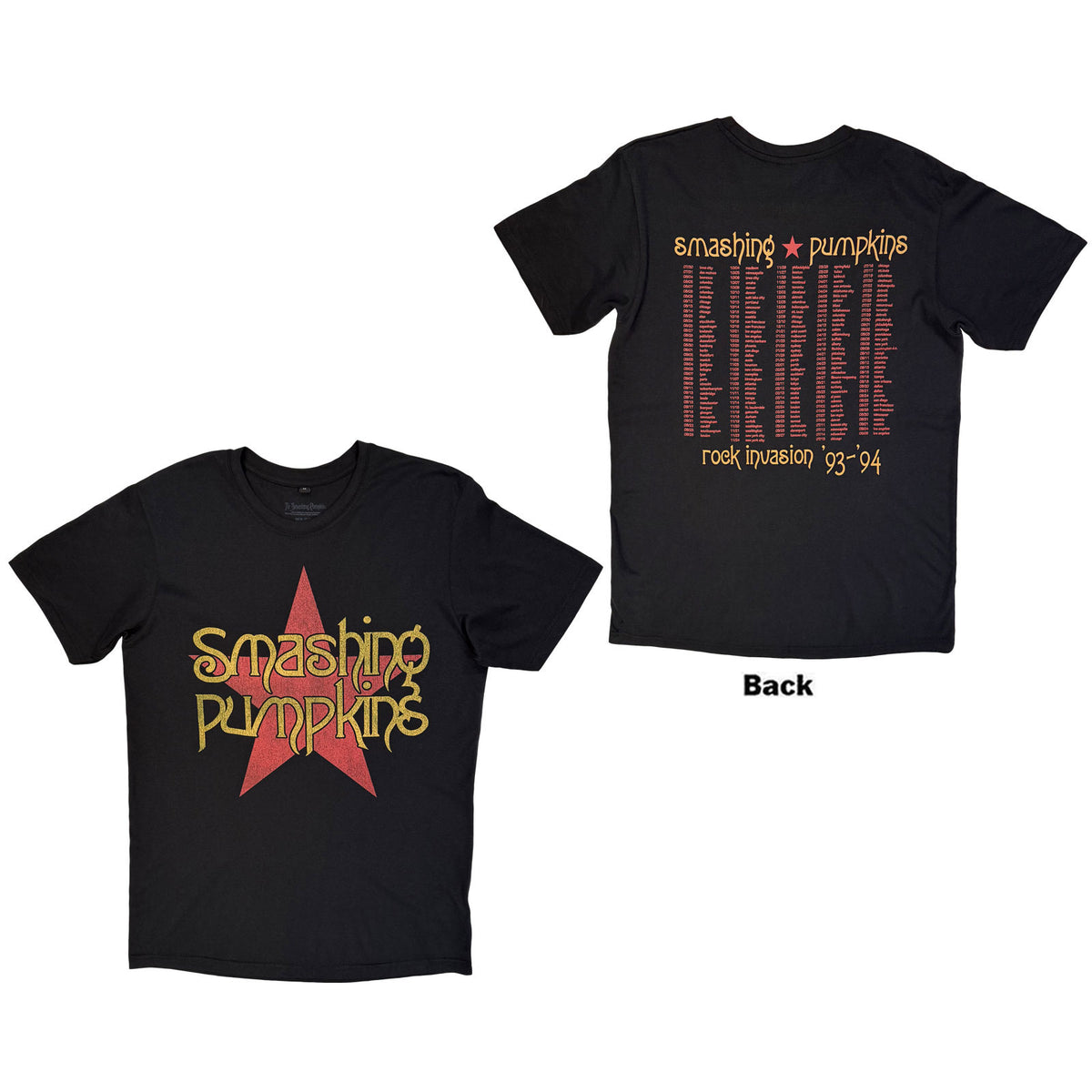 THE SMASHING PUMPKINS - ROCK INVASION - Carbon T-Shirt Black