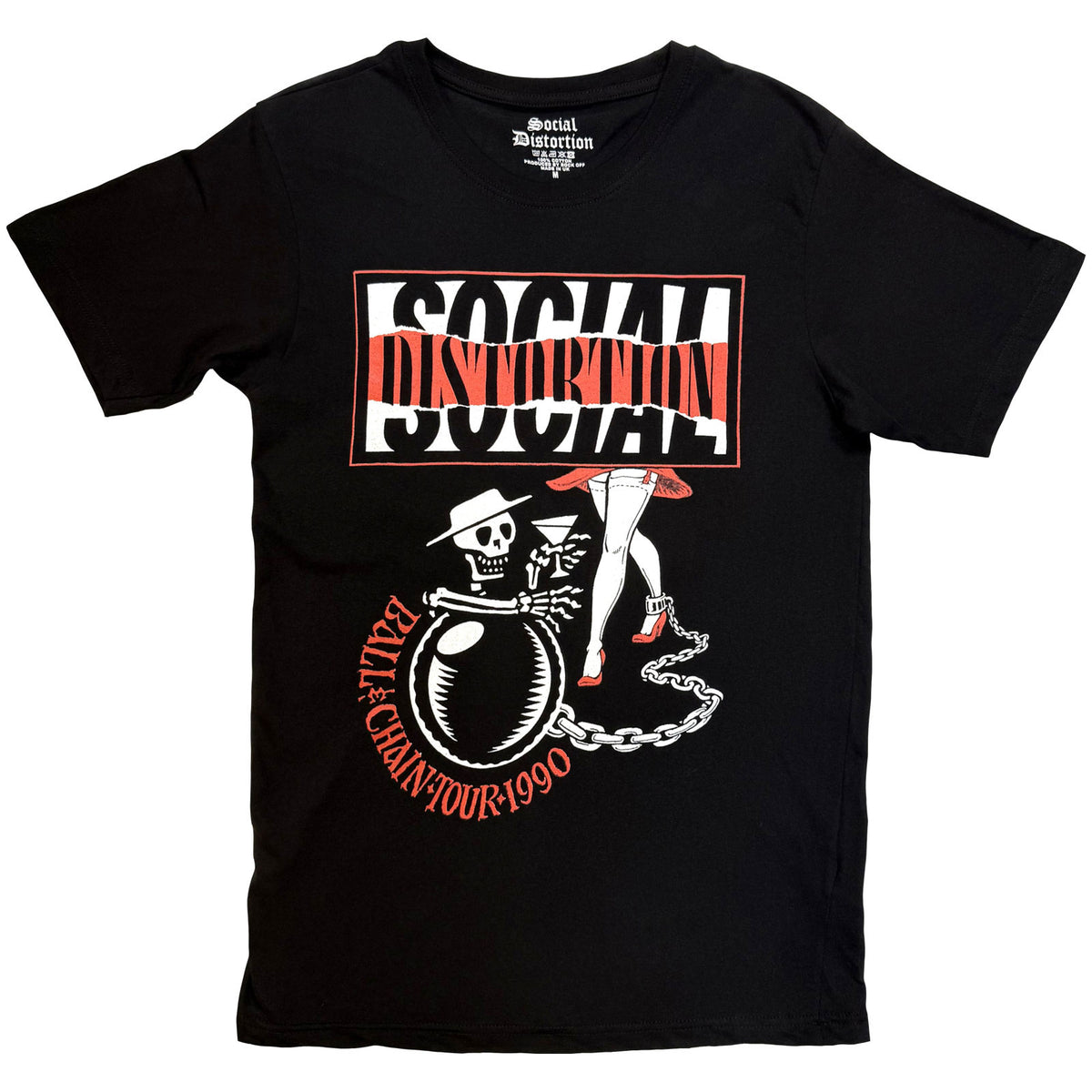 SOCIAL DISTORTION - BALL AND CHAIN - T-Shirt Black