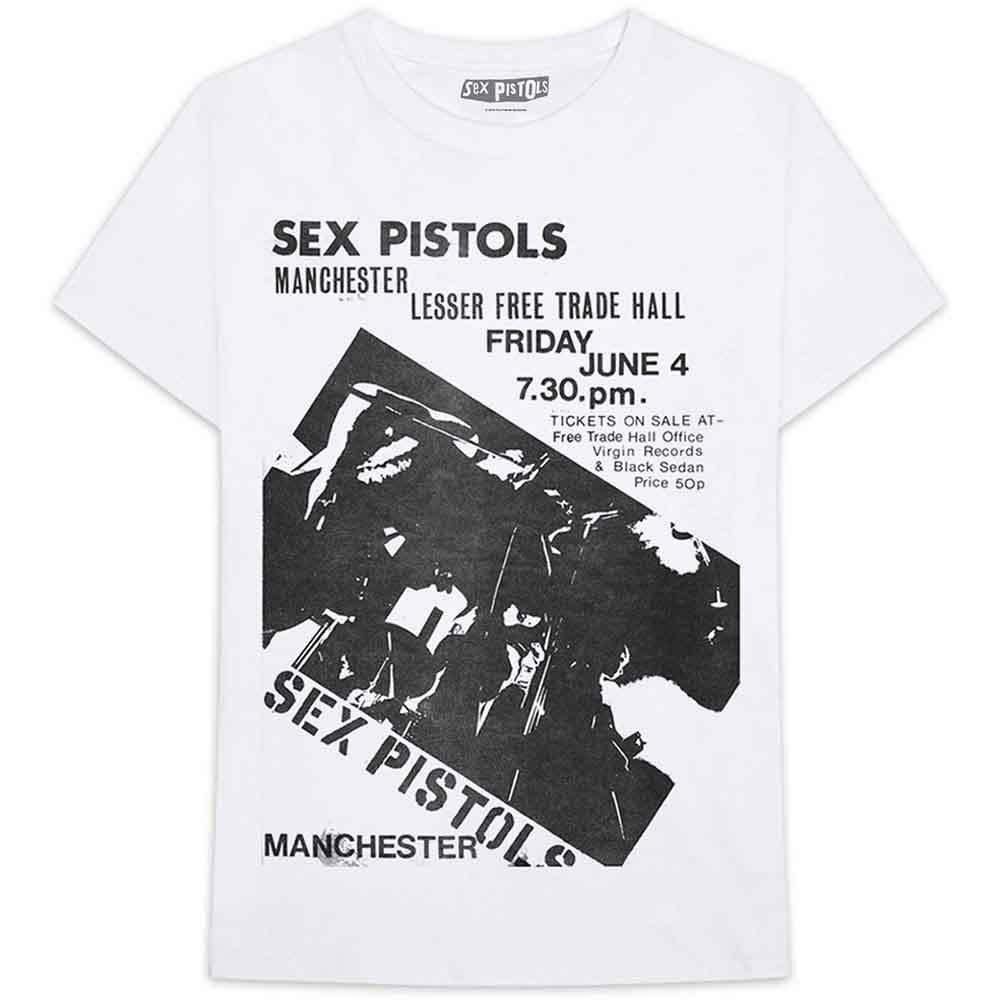 THE SEX PISTOLS - MANCHESTER FLYER - T-Shirt White