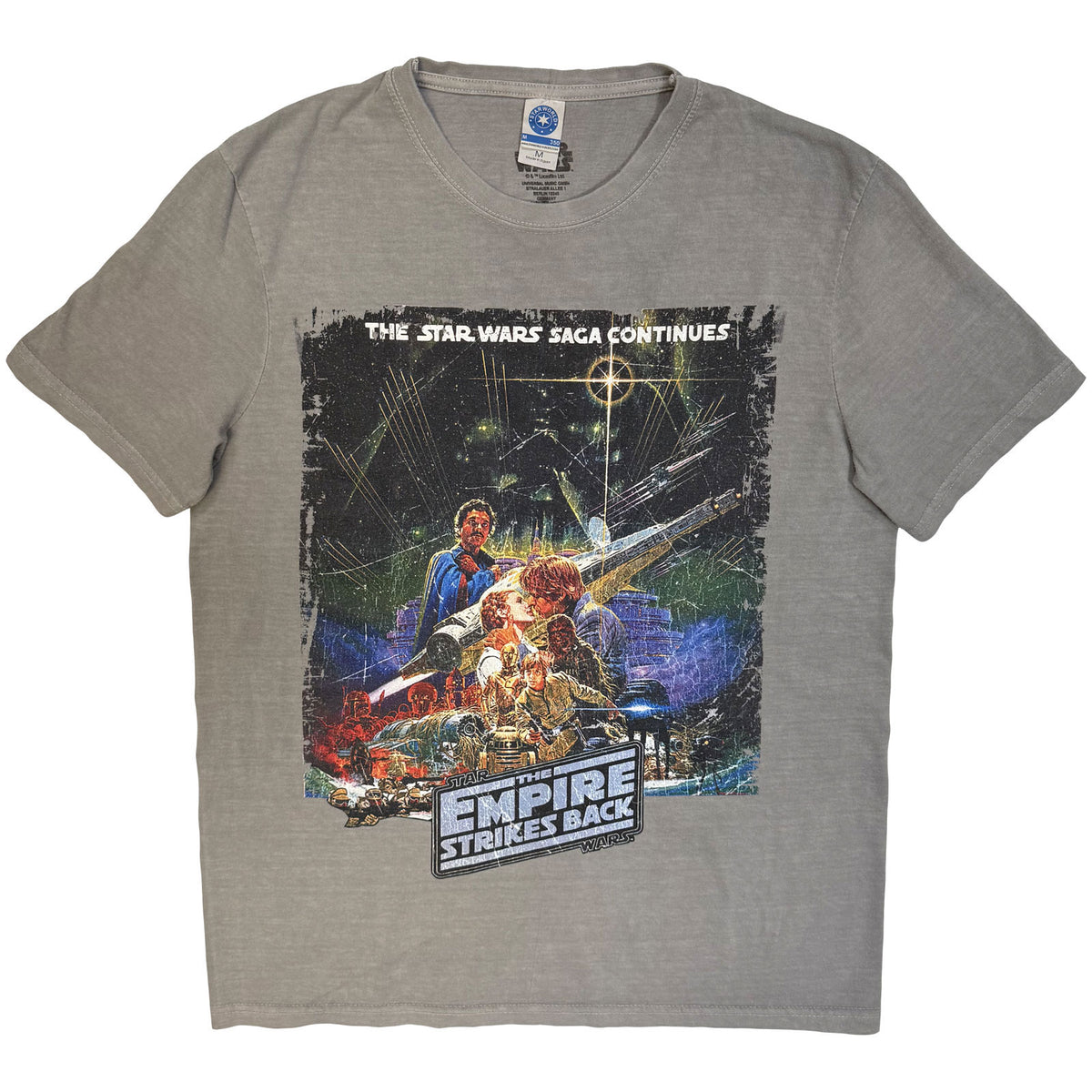 STAR WARS - TESB KISS - Stone Wash T-Shirt Grey