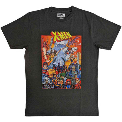 MARVEL COMICS - X-MEN FULL CHARACTERS VINTAGE - T-Shirt Grey