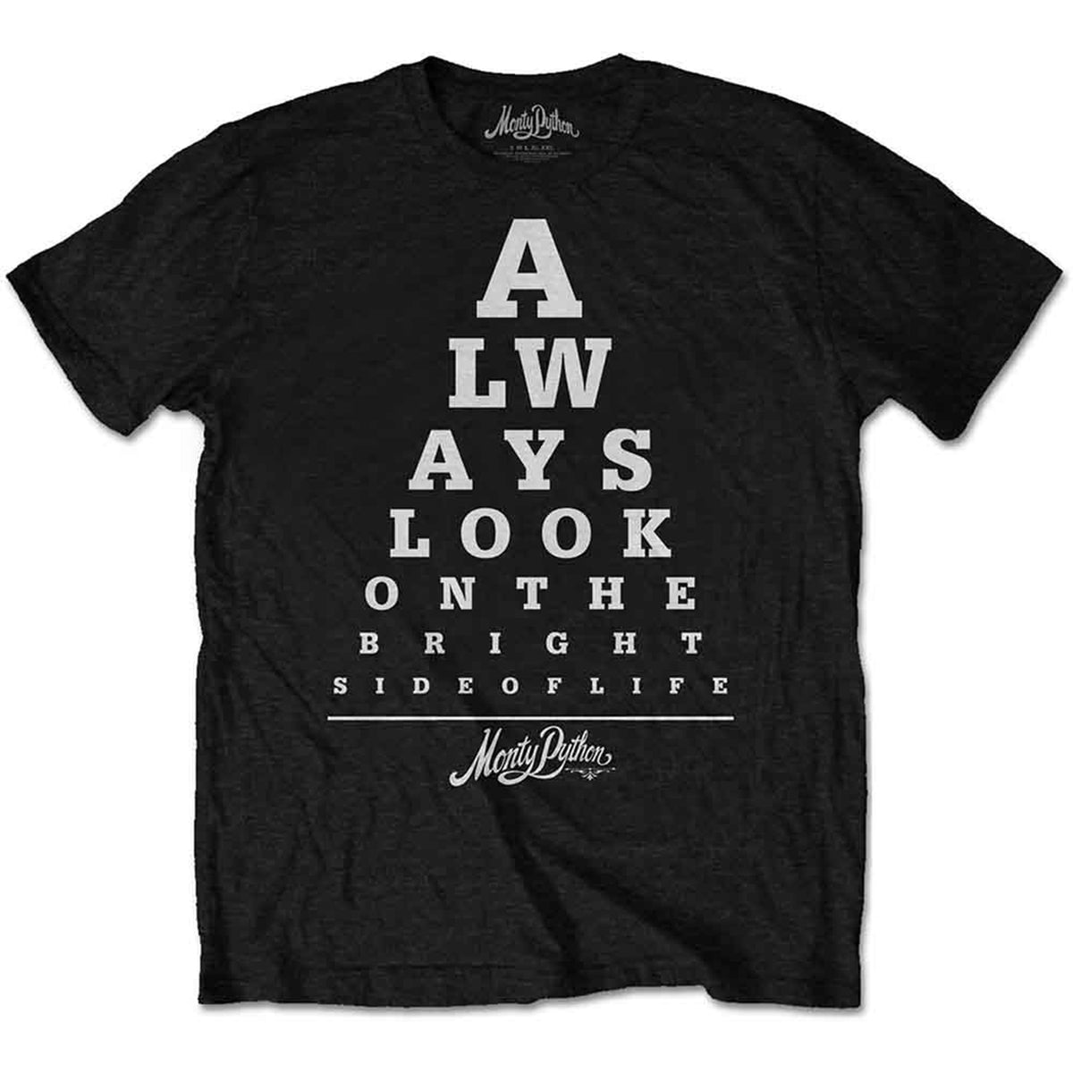 MONTY PYTHON - BRIGHT SIDE EYE TEST - T-Shirt Black