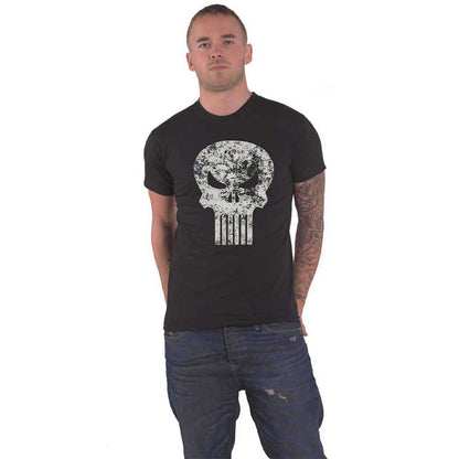 MARVEL COMICS - PUNISHER DISTRESSED LOGO - T-Shirt Black
