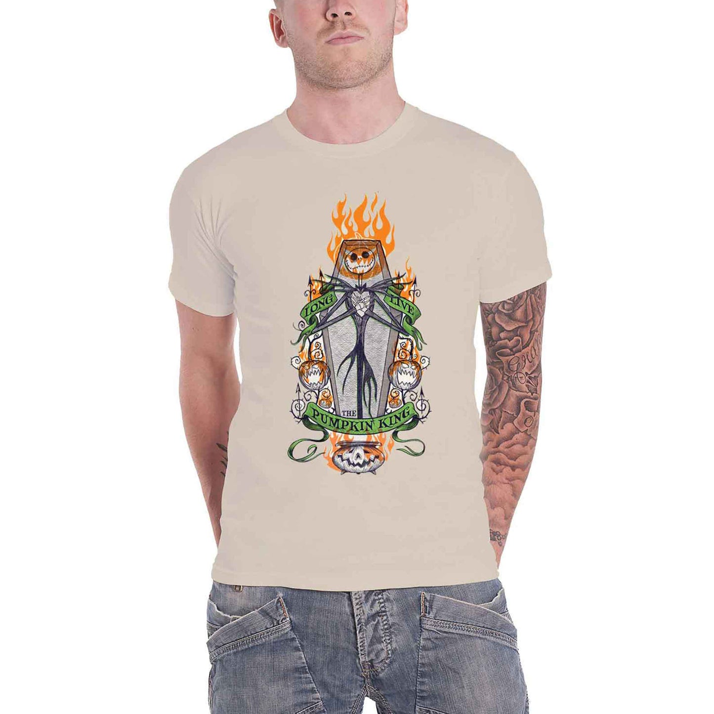NIGHTMARE BEFORE CHRISTMAS, THE - ORANGE FLAMES PUMPKIN KING - T-Shirt Neutral