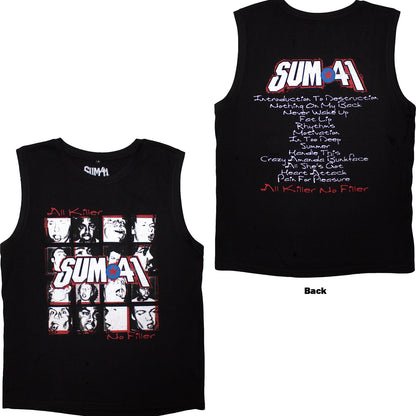 SUM 41 - ALL KILLER NO FILLER TRACKLIST - Tank T-Shirt Black