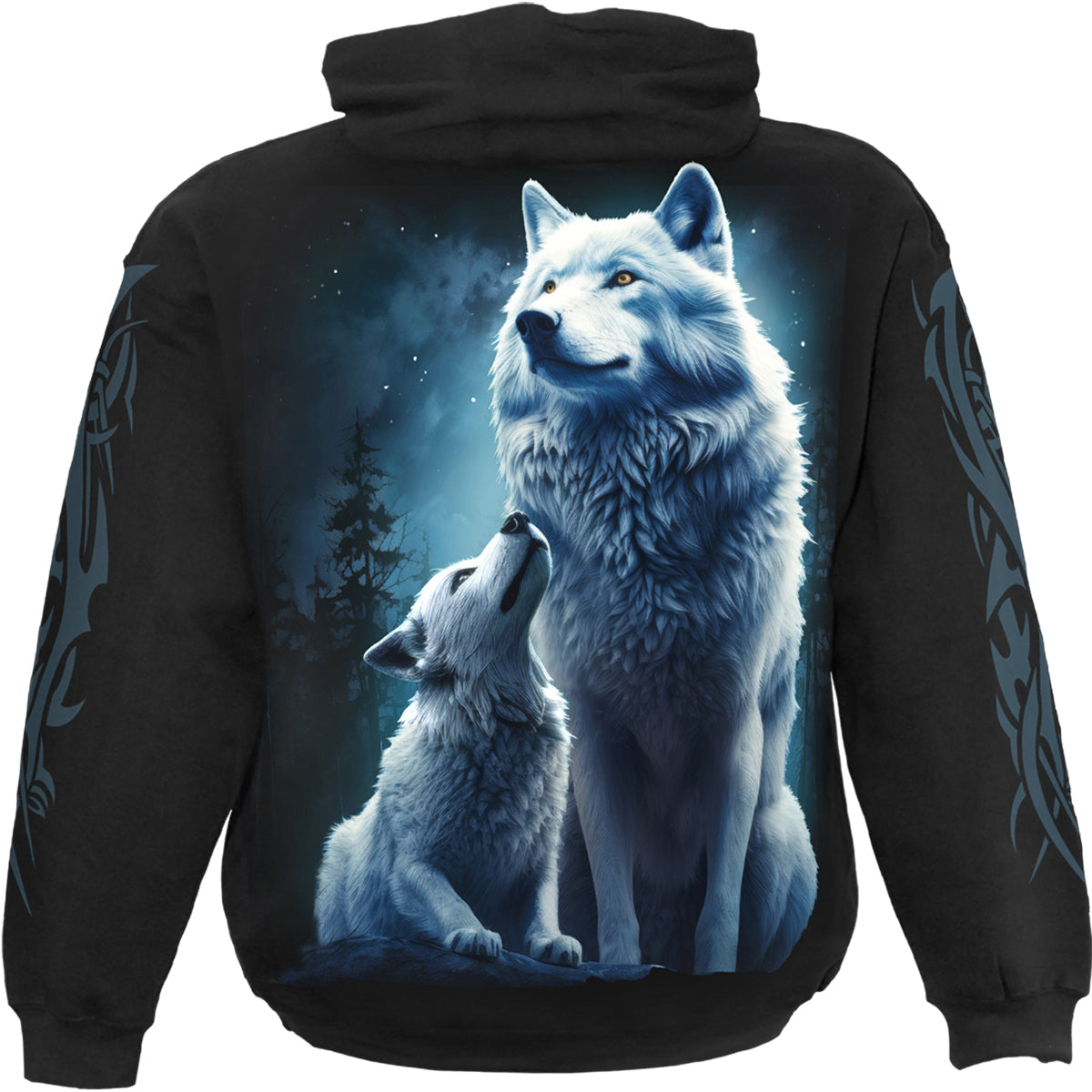 WOLF GUARDIAN - Sudadera con capucha Negra