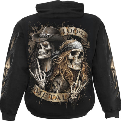 PURE METAL - Sudadera con capucha negra