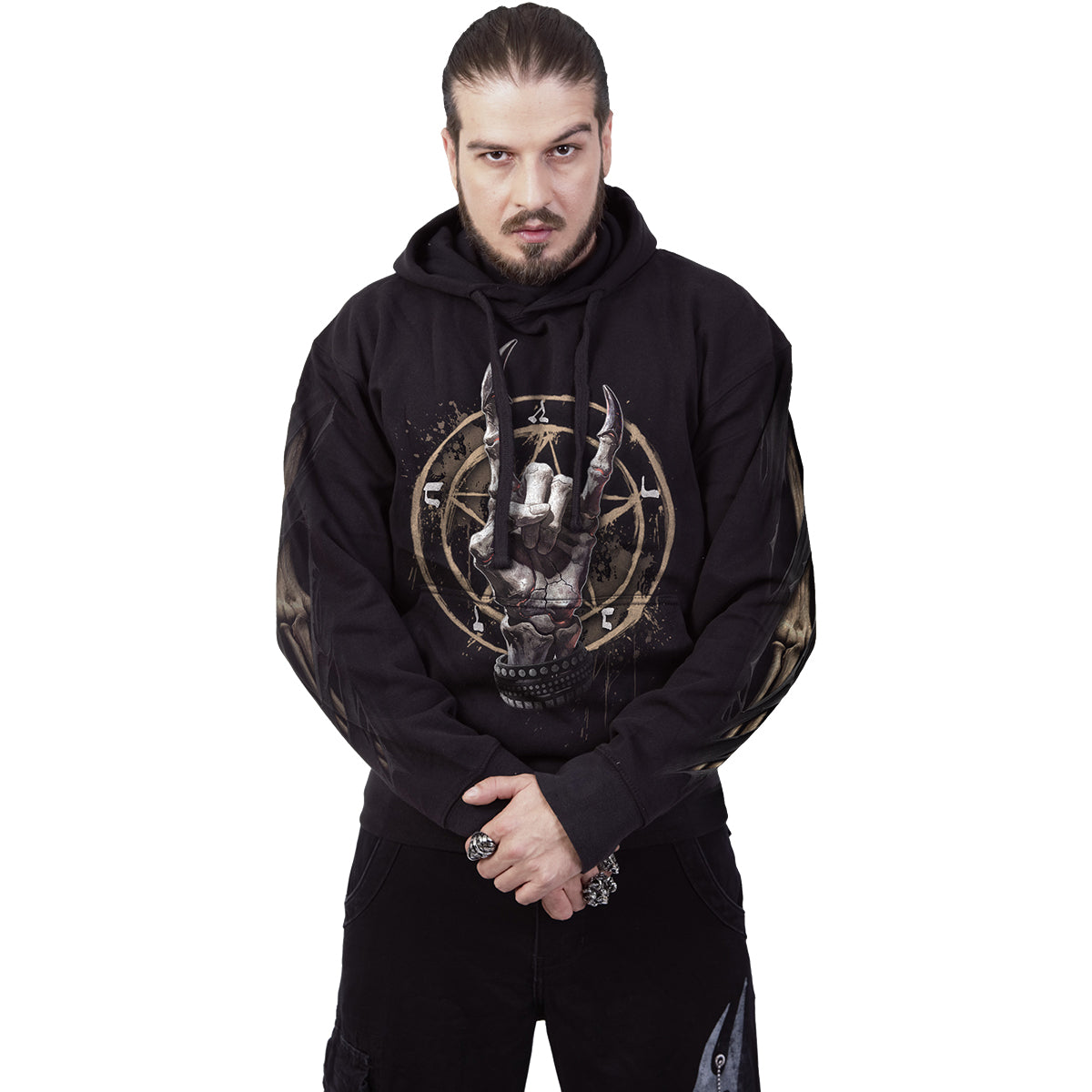 PURE METAL - Sudadera con capucha negra