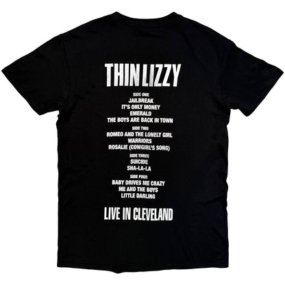 THIN LIZZY - JAILBREAK FLYER CLEVELAND '76 - T-Shirt Black