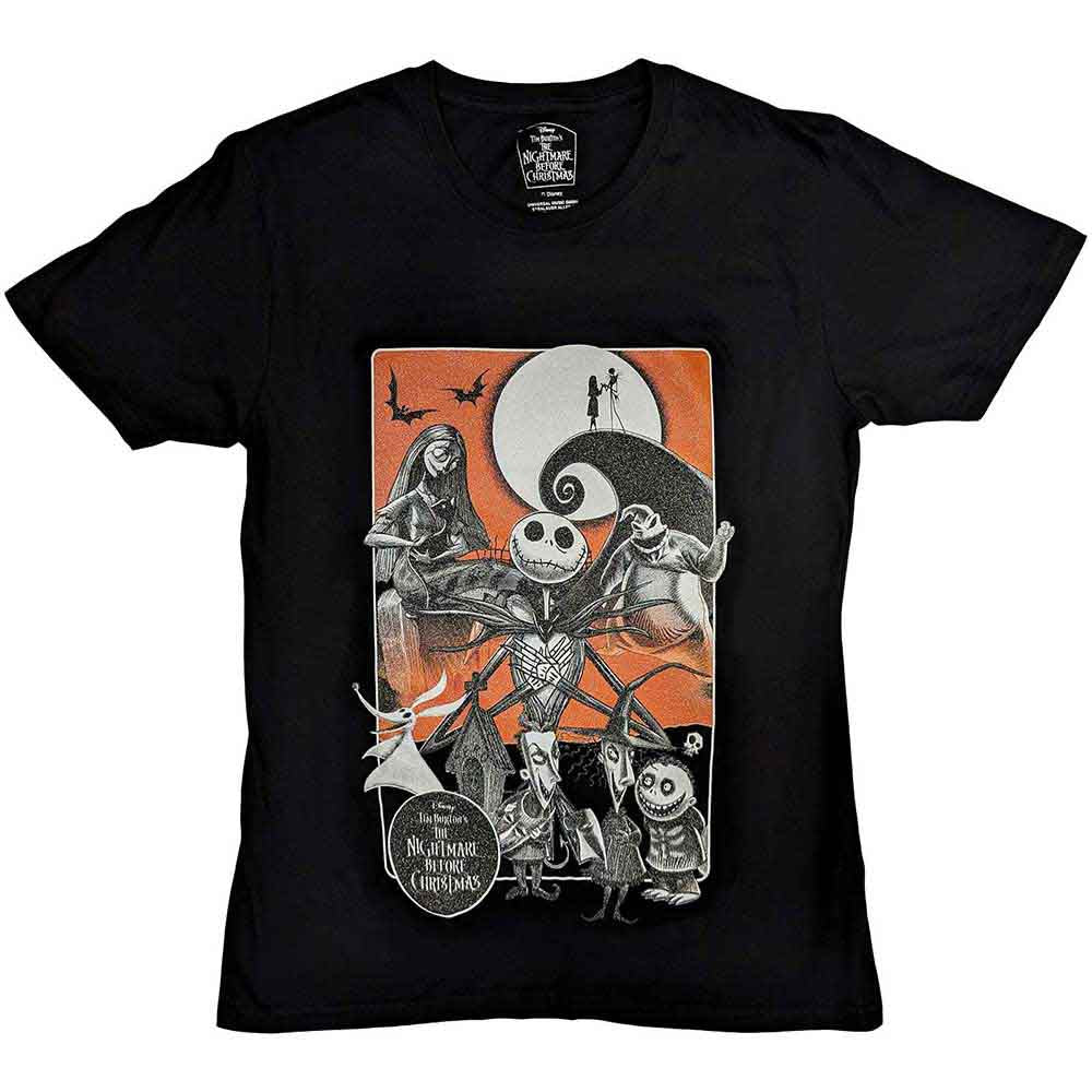 THE NIGHTMARE BEFORE CHRISTMAS - ORANGE MOON - T-Shirt Black - 2
