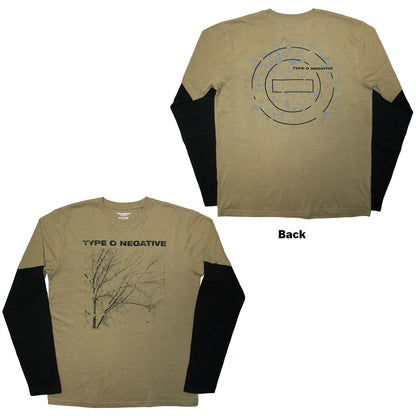 TYPE O NEGATIVE - TREE - Layered Long Sleeve T-Shirt Black, Green