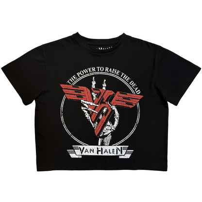 VAN HALEN - THE POWER TO RAISE THE DEAD - Ladies Crop Top Black