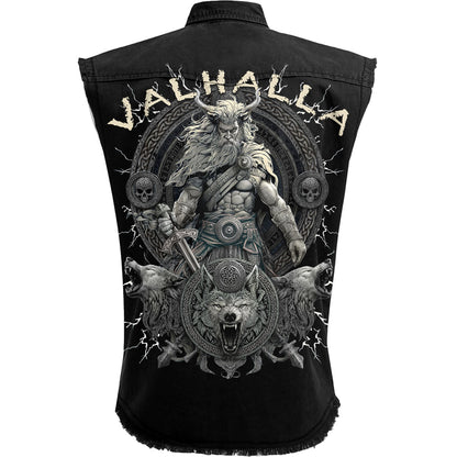 VALHALLA - Trabajador Sin Mangas Lavado a la Piedra Negro