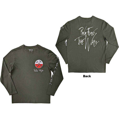 PINK FLOYD - THE WALL HAMMERS LOGO - Long Sleeve T-Shirt Green