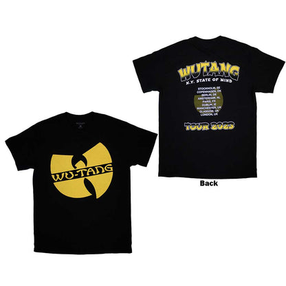WU-TANG CLAN - TOUR '23 SLANTED LOGO STATE OF MIND - T-Shirt Black