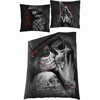 DEAD KISS - Funda nórdica individual + Funda de almohada Reino Unido y UE