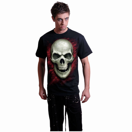 GOTHIC RUNES - GLOW IN THE DARK - Camiseta con estampado frontal Negro