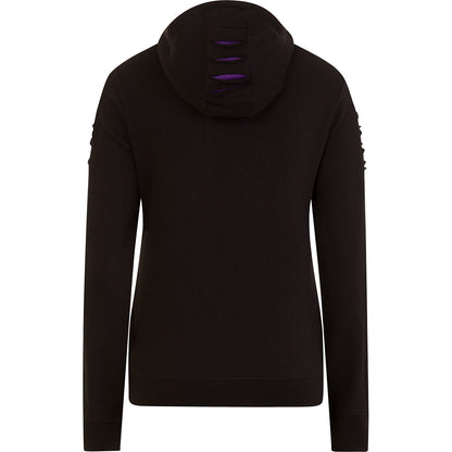 ANGER MANAGEMENT - Sudadera con capucha grande rasgada morado-negro