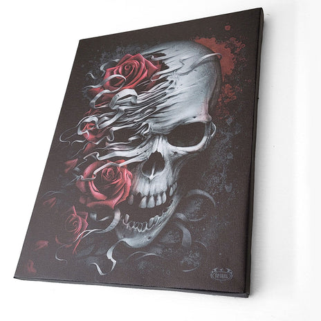 SKULLS N' ROSES - Póster en lienzo 25x19cm