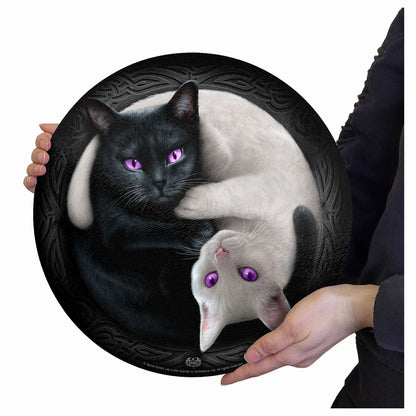 YIN YANG CATS - Glass Chopping Board (Circular)