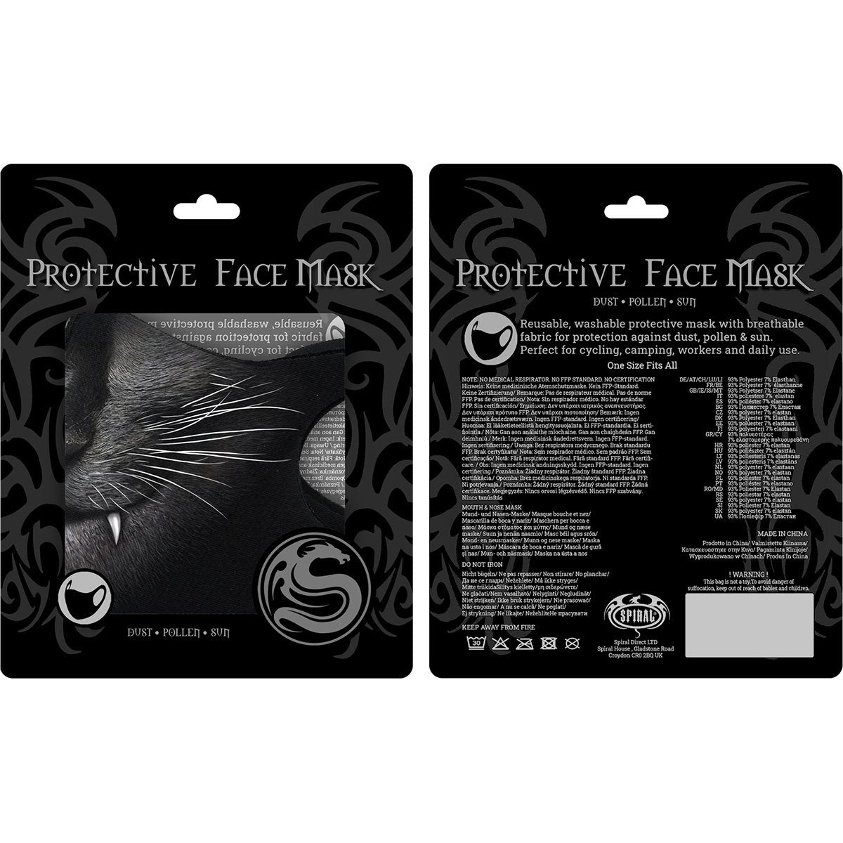 CAT FANGS - Protective Face Masks - Spiral USA