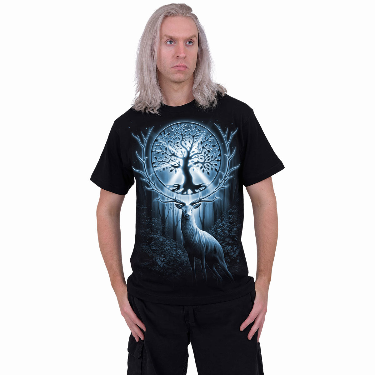 TREE OF LIFE - Camiseta con estampado frontal Negro