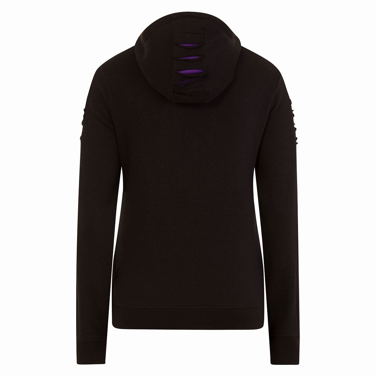 CATTITUDE - Capucha grande Ripped Hoody Morado-Negro