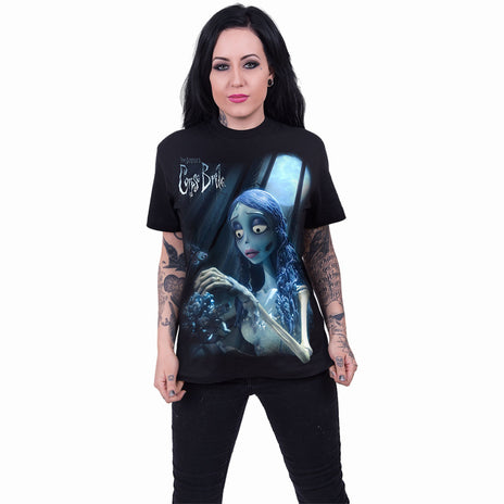 CORPSE BRIDE - GLOW IN THE DARK - Camiseta con estampado frontal Negro