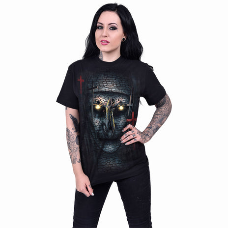 LA MONJA - SKULL ILLUSION - Camiseta Negro