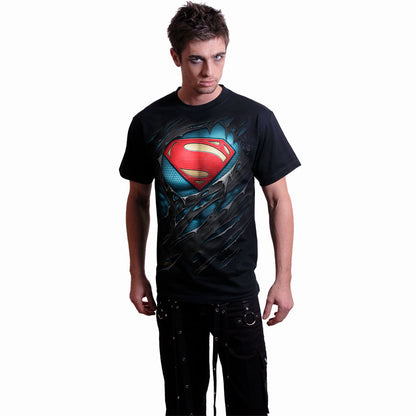 SUPERMAN - RIPPED - Camiseta Negro