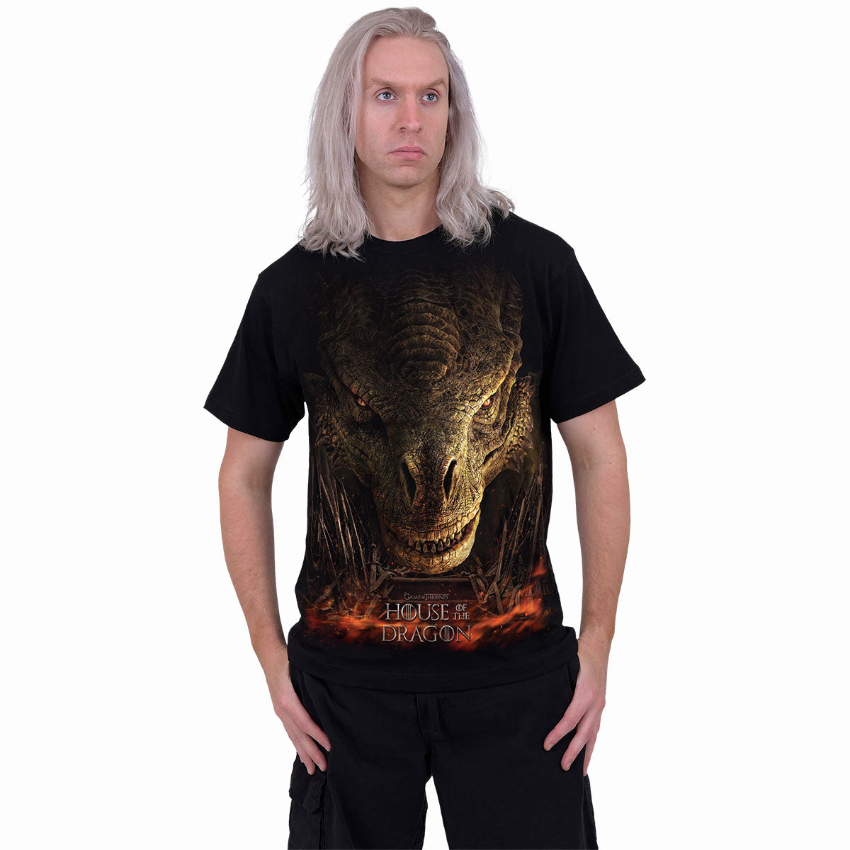 HOD - DRAGON THRONE - Camiseta con estampado frontal Negro