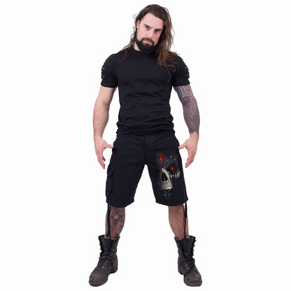 DARK DEATH - Vintage Cargo Shorts Black