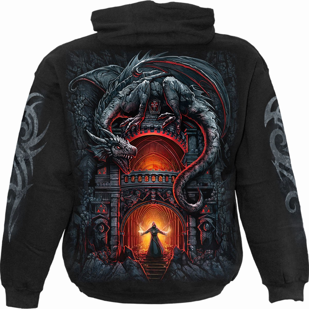 DRAGON'S LAIR - Hoody Black - Spiral USA