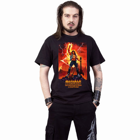 STRANGER THINGS 4 - EDDIE ROCKS - Camiseta Negro