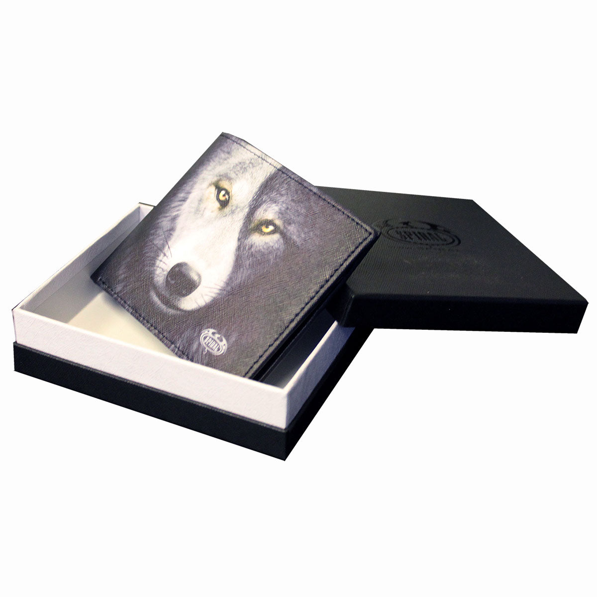 WOLF CHI - Cartera con doble pliegue, bloqueo RFID y caja de regalo